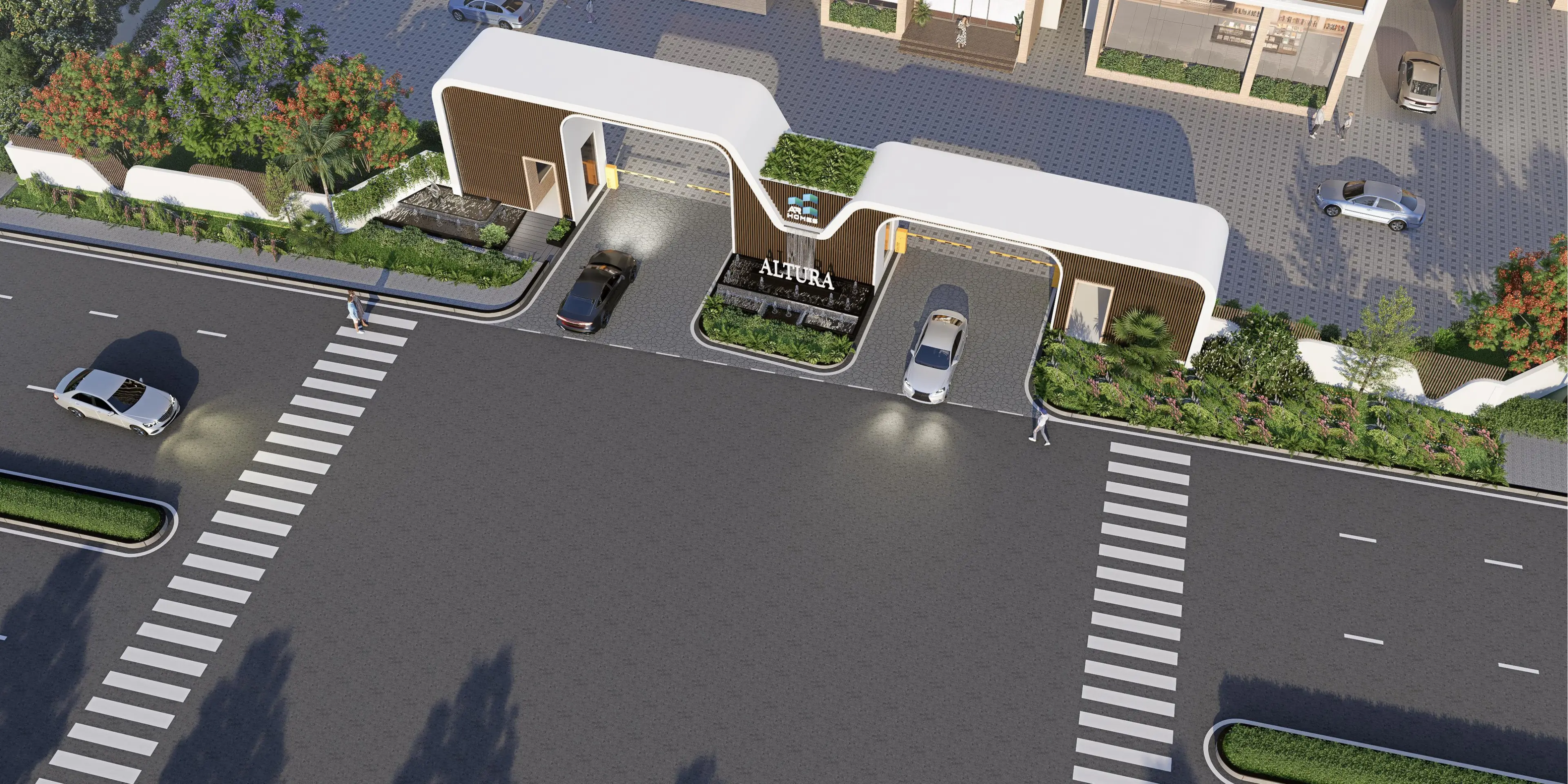 Aerial view of AR Homes Altura residential community in Kollur, Hyderabad