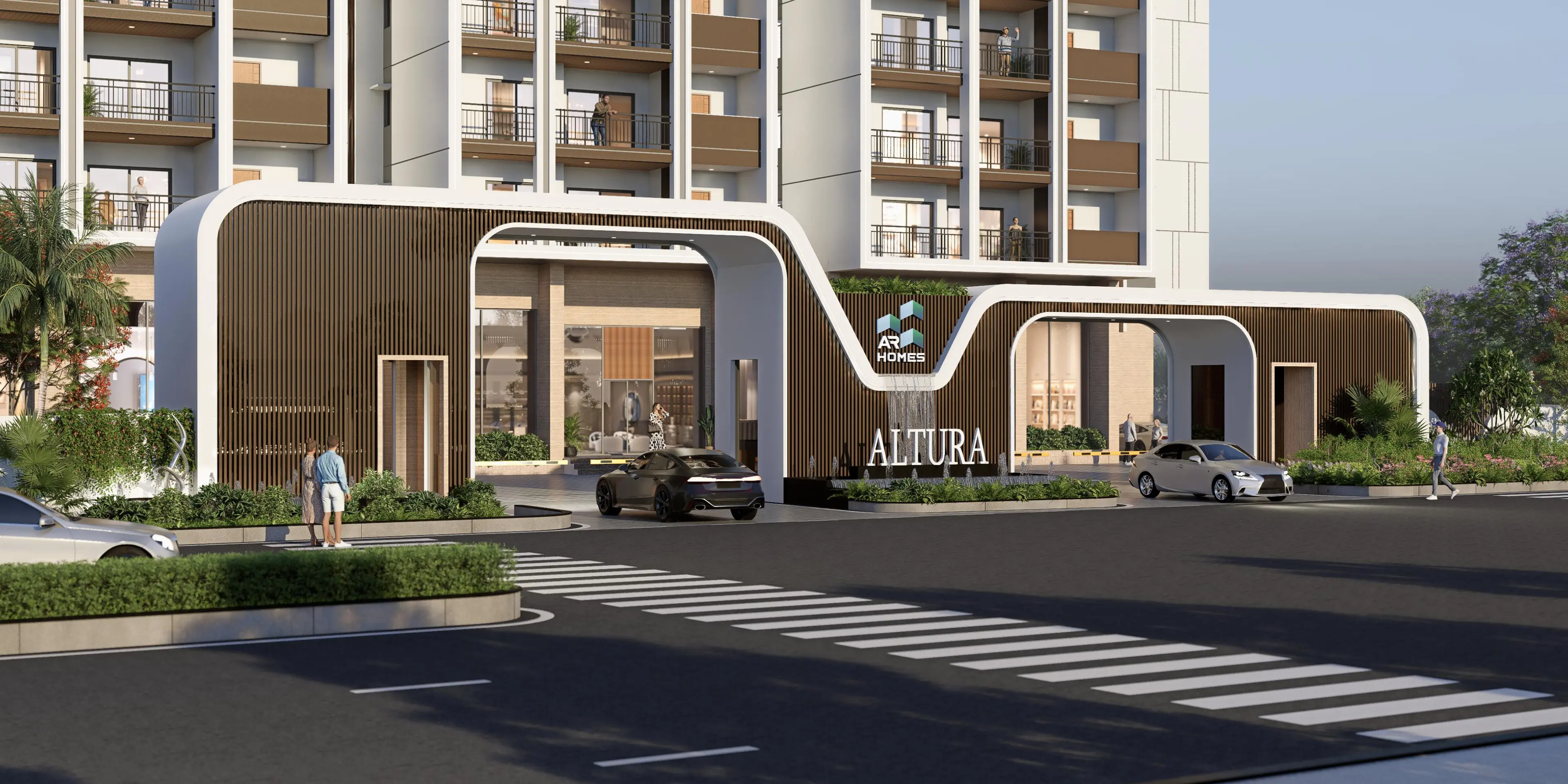 AR Homes Altura apartment entrance in Kollur, Hyderabad